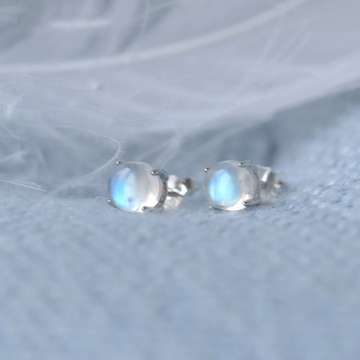 Moonstone Earrings Blue Moonlight Stones