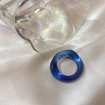 Aesthetic Transparent Irregular Resin Rings