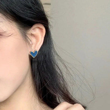 Blue Love Earrings Temperament Earrings