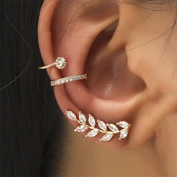Bohemian No Piercing Crystal Stud Earrings