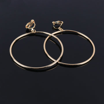 Classic Geometric Round Clip On Earrings