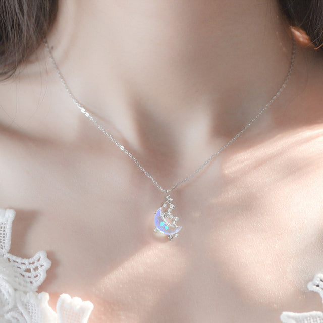 Colourful Glazed Stone Pendant Necklace