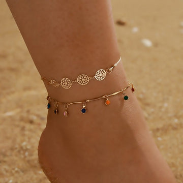 Colourful Boho Tassel Beads Layers Anklet