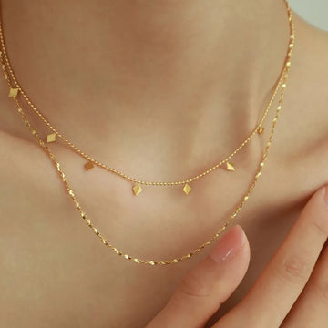Double Layered Thin Sophisticated Necklaces