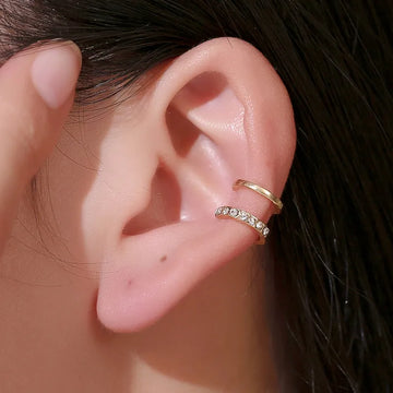 Double U-Shaped Ear Cuff Clip Earrings