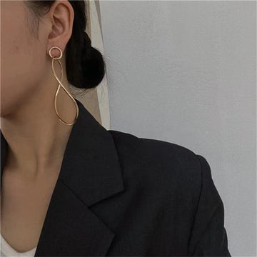 Irregular Metal Pendant Earrings