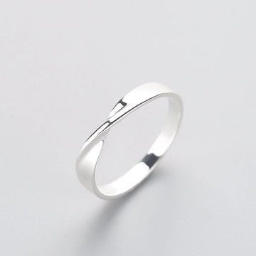 925 Sterling Silver Minimalist Twisted Ring