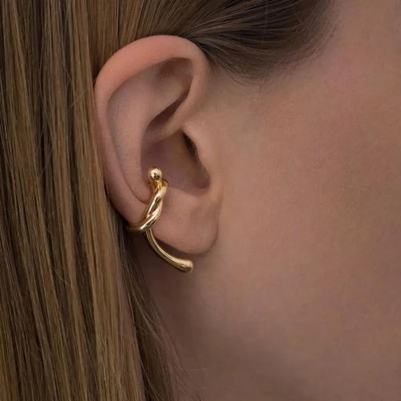 Rectangular Ear Clips Modern Design Geometric Ear Clip