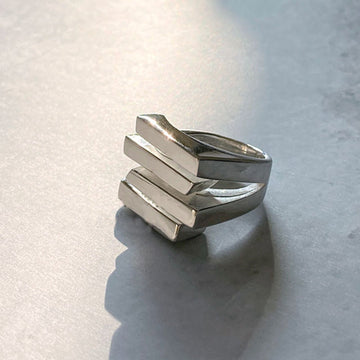 Multi-Layer Irregular Trapezoid Metal Ring