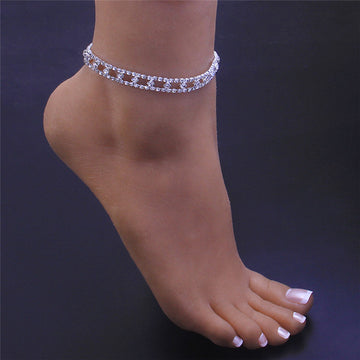New Trendy Crystal Cubic Zirconia Chain Anklet