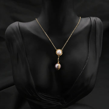 Pearls Long Chain Pendant Necklace