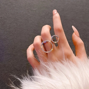 Simple Delicate Small And Big Round Circle Ring