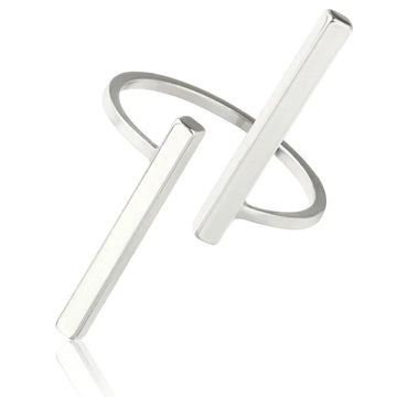 Simple Style Long strip Geometric Open Ring