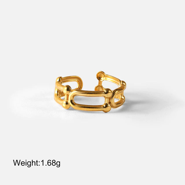 Accessory Rings Chain Stainless Steel Adjustable Thick Chain Rings