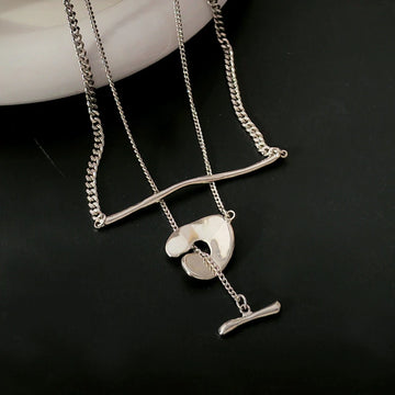 Trendy Jewelry Two Layer Pendant Necklace