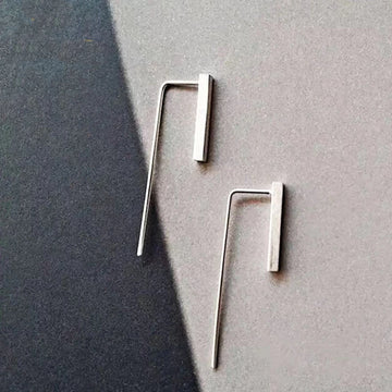 Trendy Simple Geometric Square Hook Earrings