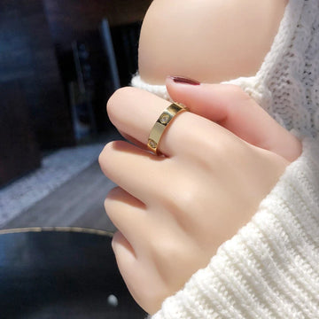 Trendy Stainless Steel Rose Gold Colour Love Ring