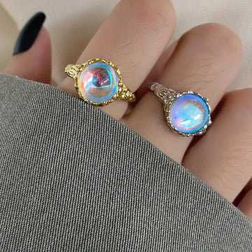 Vintage Round Opal Simple Fashion Rings