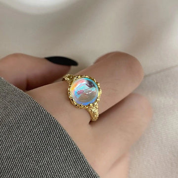 Vintage Round Opal Simple Fashion Rings